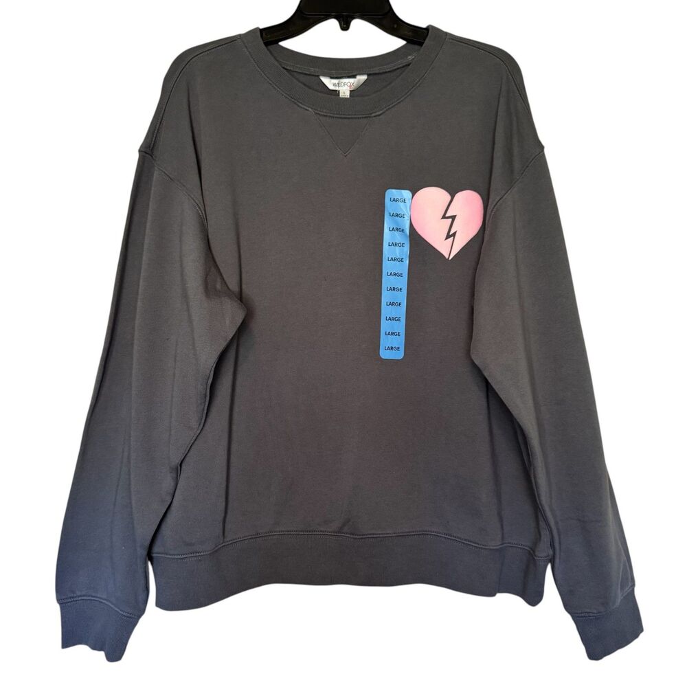 NEW WILDFOX women's size large L I Wish it was Saturday graphic sweatshirt top